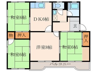 コーポ力丸Ⅰの物件間取画像